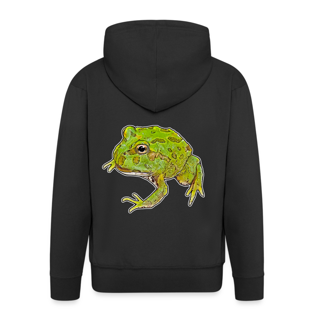 Männer Zip-Hoodie Ceratophrys cranwelli Peppermint Blue - black