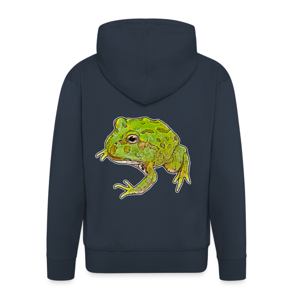 Männer Zip-Hoodie Ceratophrys cranwelli Peppermint Blue - navy
