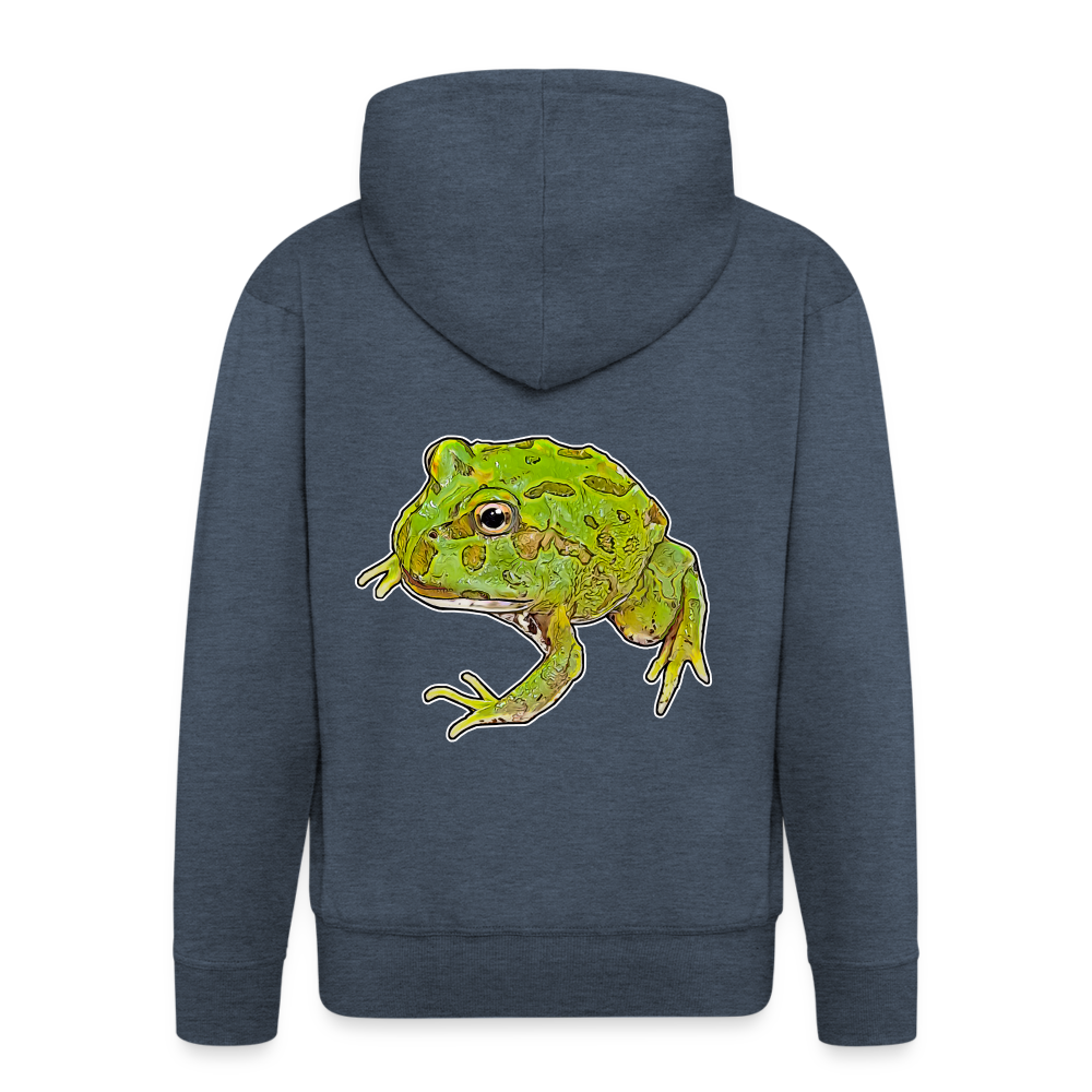 Männer Zip-Hoodie Ceratophrys cranwelli Peppermint Blue - heather denim