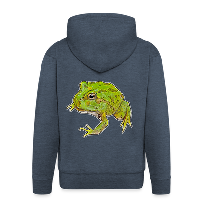 Männer Zip-Hoodie Ceratophrys cranwelli Peppermint Blue - heather denim