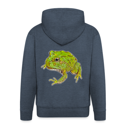 Männer Zip-Hoodie Ceratophrys cranwelli Peppermint Blue - heather denim