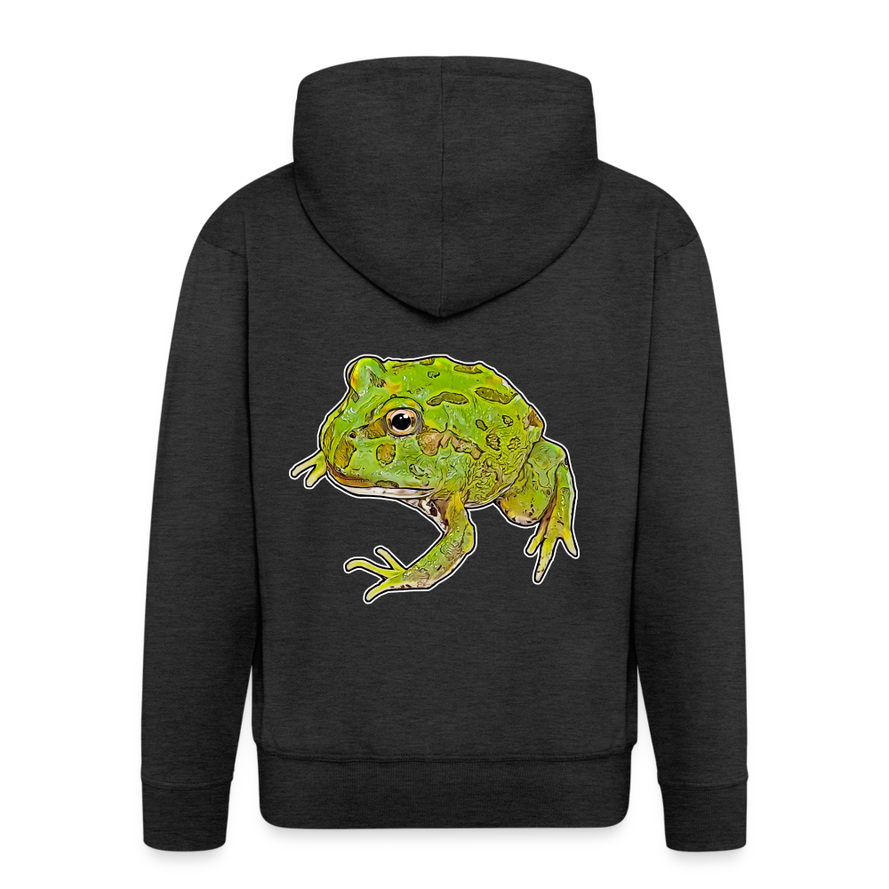 Männer Zip-Hoodie Ceratophrys cranwelli Peppermint Blue - charcoal grey