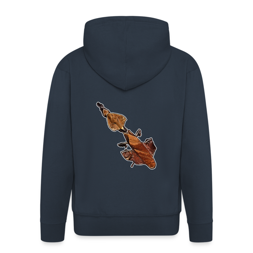 Männer Zip-Hoodie Phyllocrania paradoxa female - navy