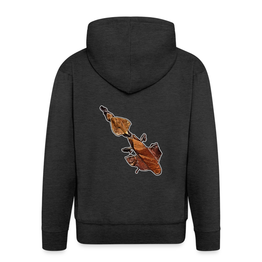 Männer Zip-Hoodie Phyllocrania paradoxa female - charcoal grey