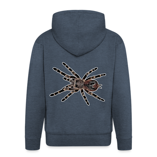 Männer Zip-Hoodie Acanthoscurria geniculata - heather denim