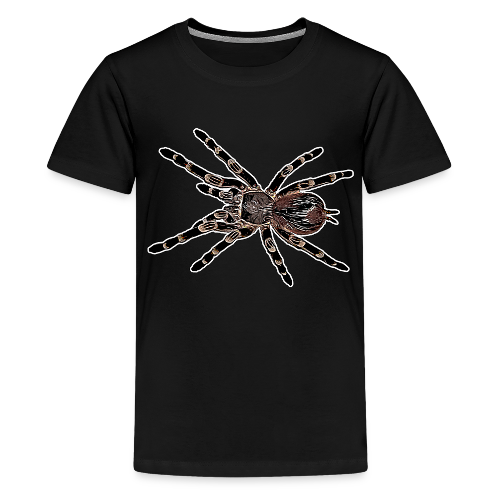 Teenager Basic T-Shirt Acanthoscurria geniculata - Schwarz