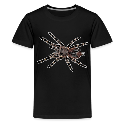 Teenager Basic T-Shirt Acanthoscurria geniculata - Schwarz