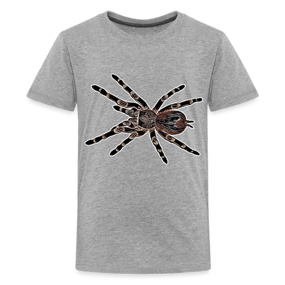 Teenager Basic T-Shirt Acanthoscurria geniculata - Grau meliert