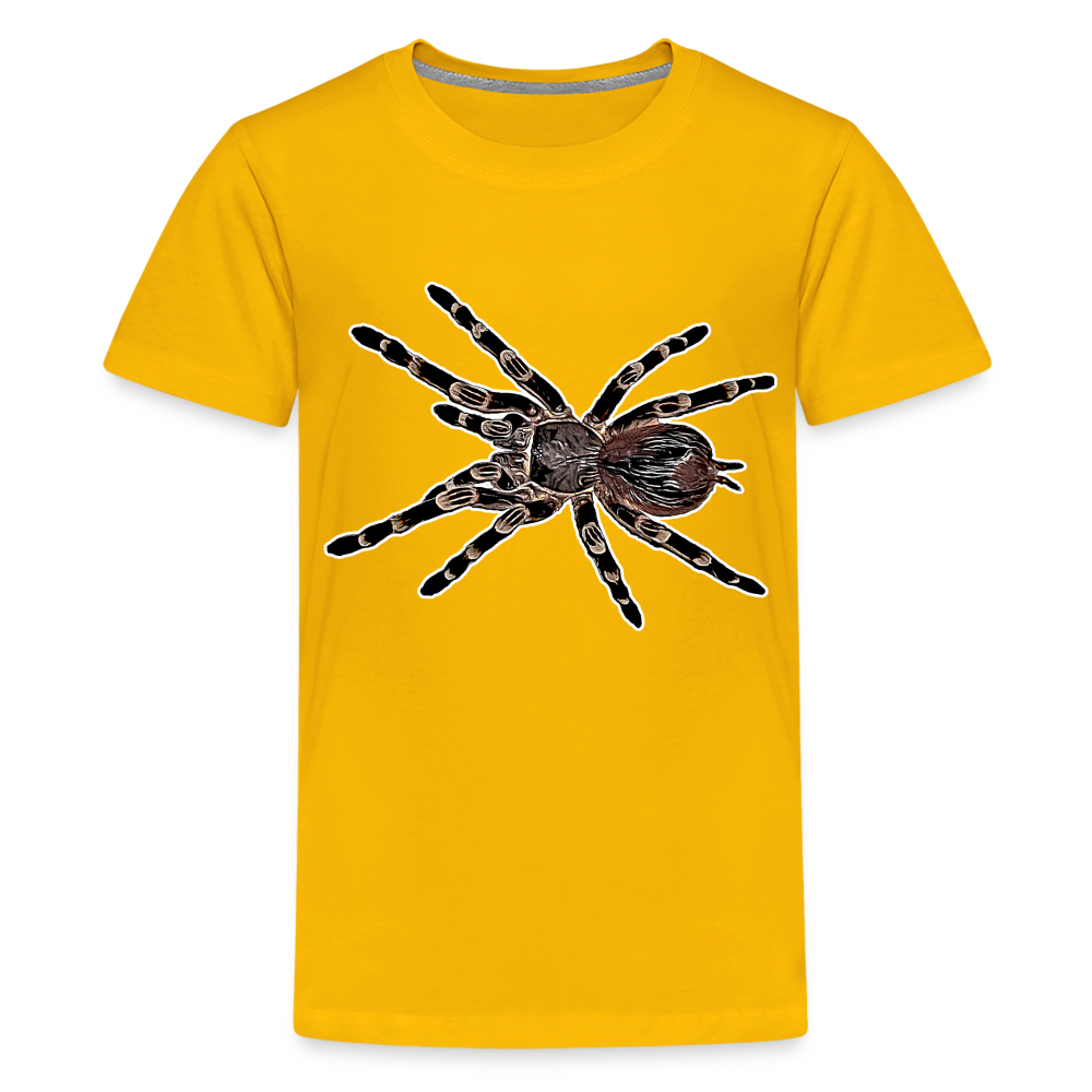 Teenager Basic T-Shirt Acanthoscurria geniculata - Sonnengelb