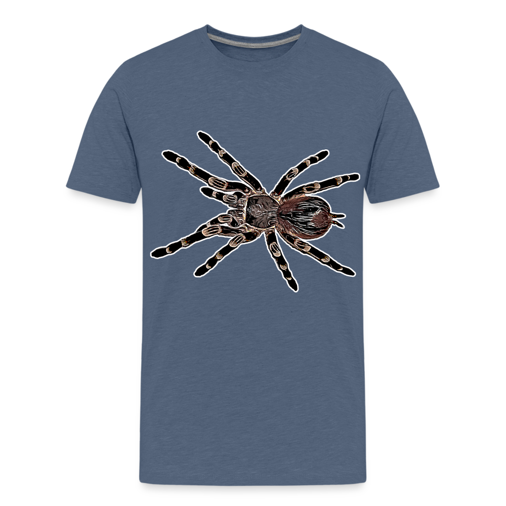 Teenager Basic T-Shirt Acanthoscurria geniculata - Blau meliert