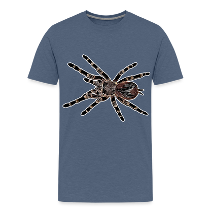 Teenager Basic T-Shirt Acanthoscurria geniculata - Blau meliert