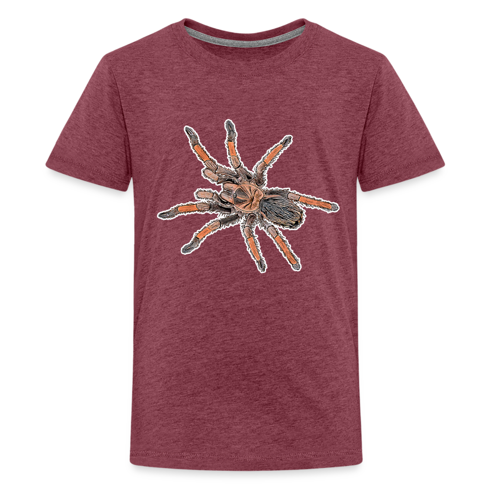Teenager Basic T-Shirt Brachypelma emilia - Bordeauxrot meliert