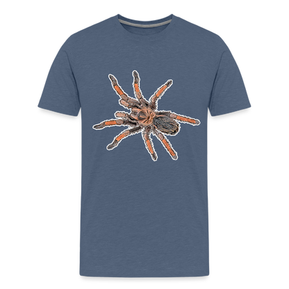 Teenager Basic T-Shirt Brachypelma emilia - Blau meliert