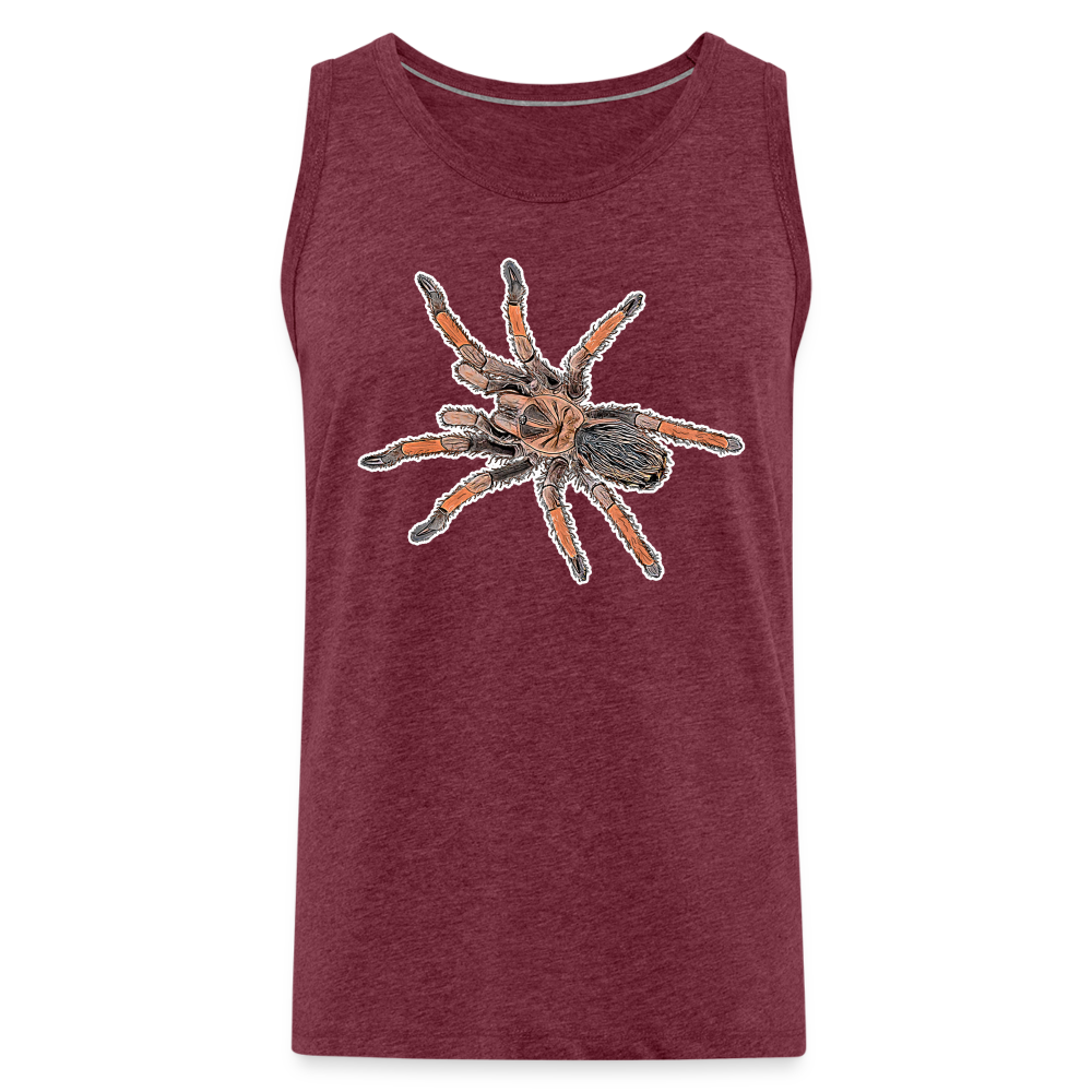 Männer Tank Top Brachypelma emilia - Bordeauxrot meliert