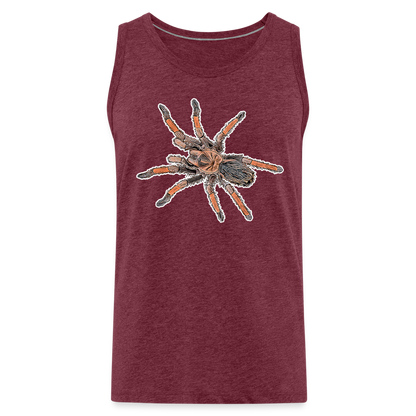 Männer Tank Top Brachypelma emilia - Bordeauxrot meliert
