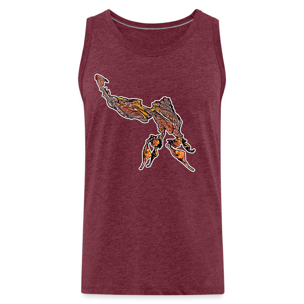 Männer Tank Top Phyllocrania paradoxa male - Bordeauxrot meliert