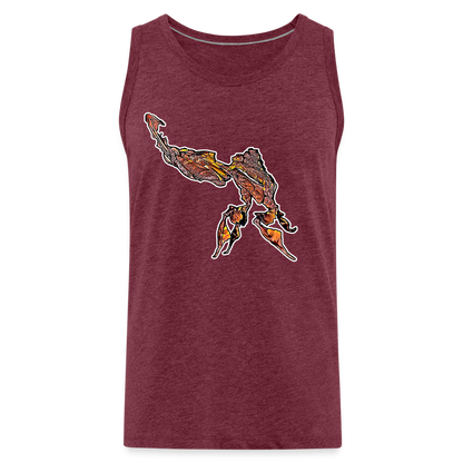 Männer Tank Top Phyllocrania paradoxa male - Bordeauxrot meliert