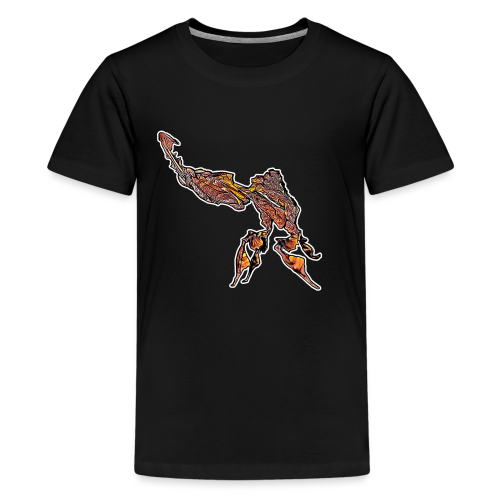 Teenager Basic T-Shirt Phyllocrania paradoxa male - Schwarz