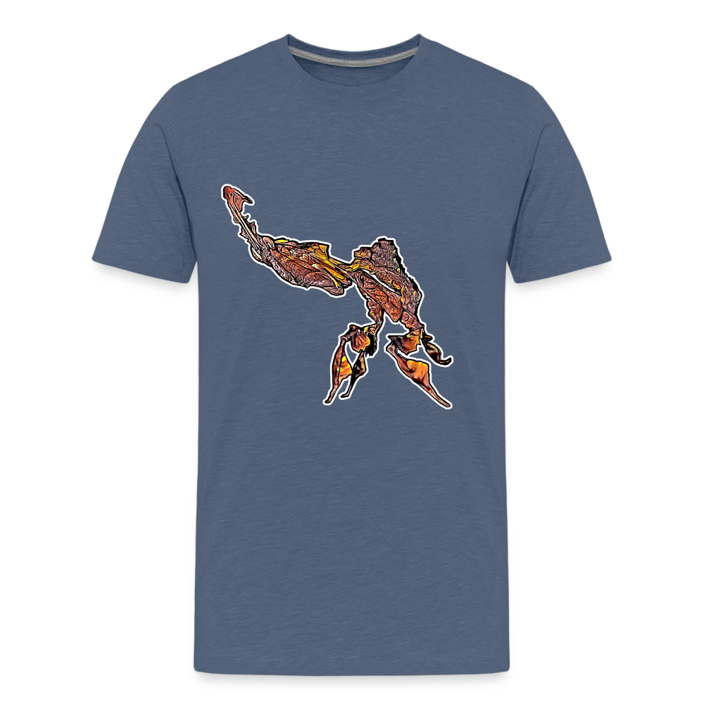 Teenager Basic T-Shirt Phyllocrania paradoxa male - Blau meliert