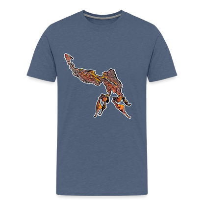 Teenager Basic T-Shirt Phyllocrania paradoxa male - Blau meliert