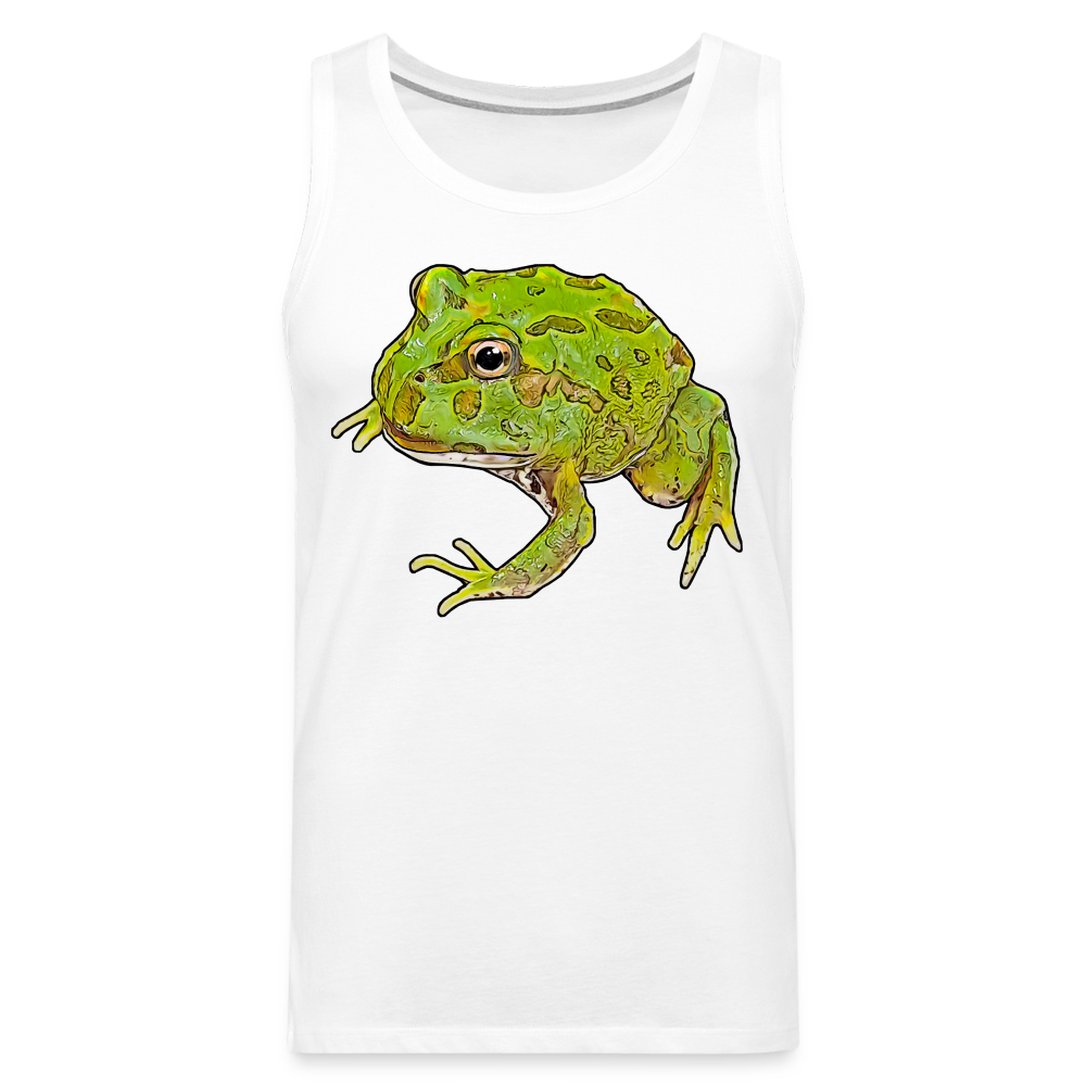 Männer Tank Top Ceratophrys cranwelli Peppermint Blue - weiß