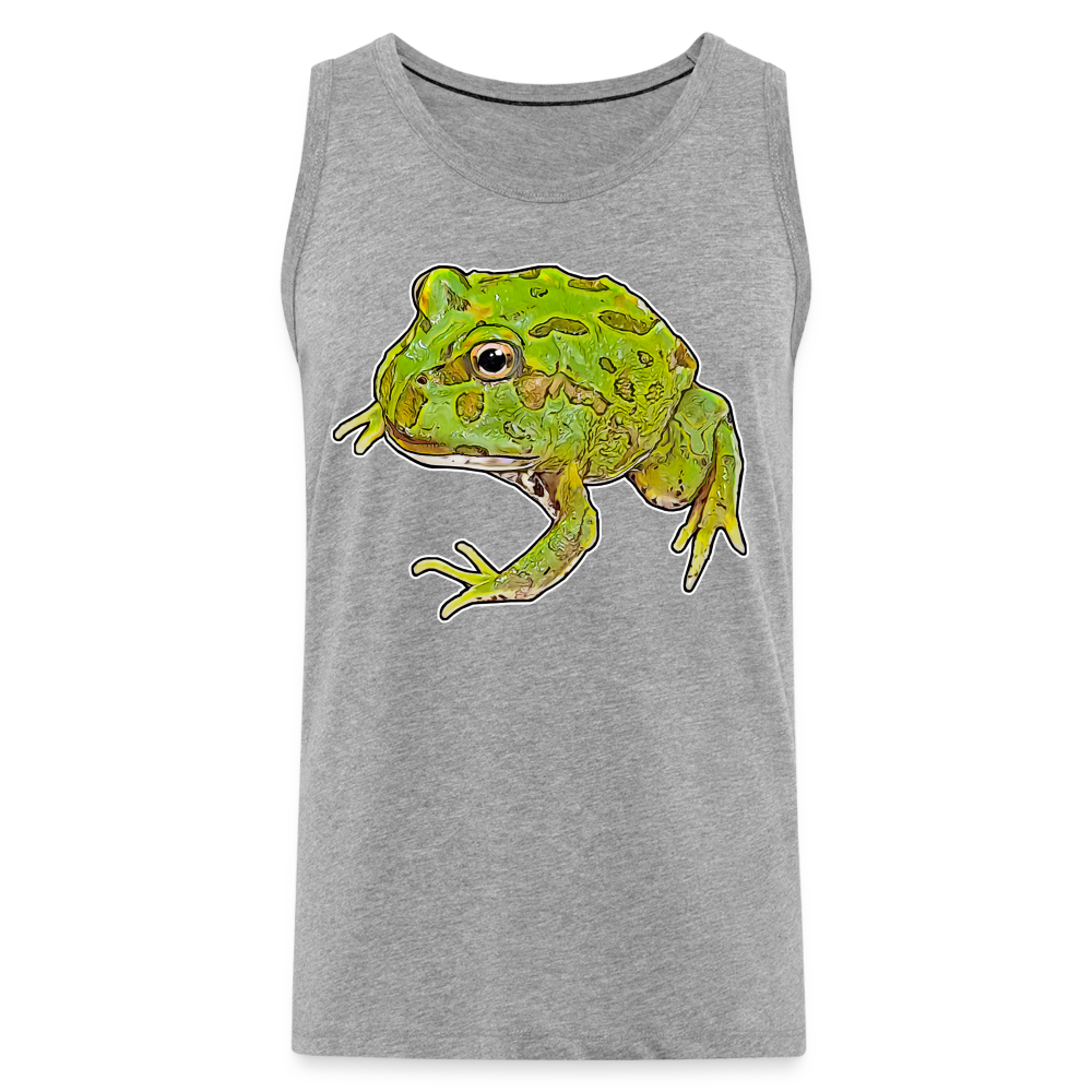 Männer Tank Top Ceratophrys cranwelli Peppermint Blue - Grau meliert