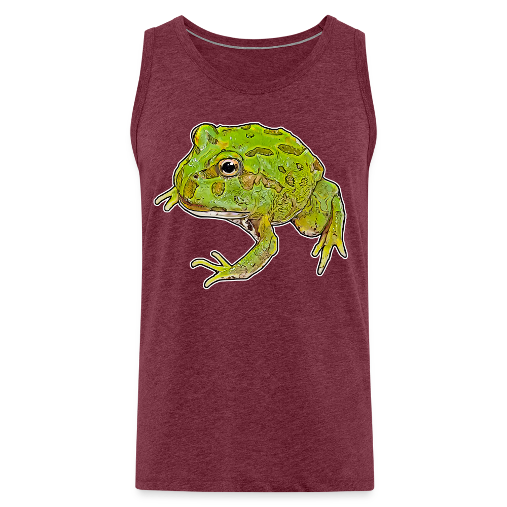 Männer Tank Top Ceratophrys cranwelli Peppermint Blue - Bordeauxrot meliert