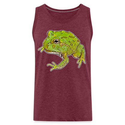 Männer Tank Top Ceratophrys cranwelli Peppermint Blue - Bordeauxrot meliert