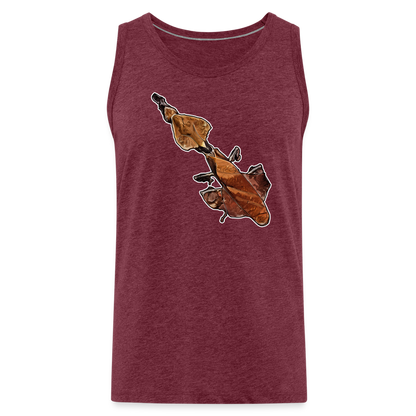 Männer Tank Top Phyllocrania paradoxa female - Bordeauxrot meliert