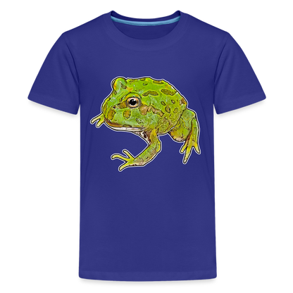 Teenager Basic T-Shirt Ceratophrys cranwelli Peppermint Blue - Königsblau
