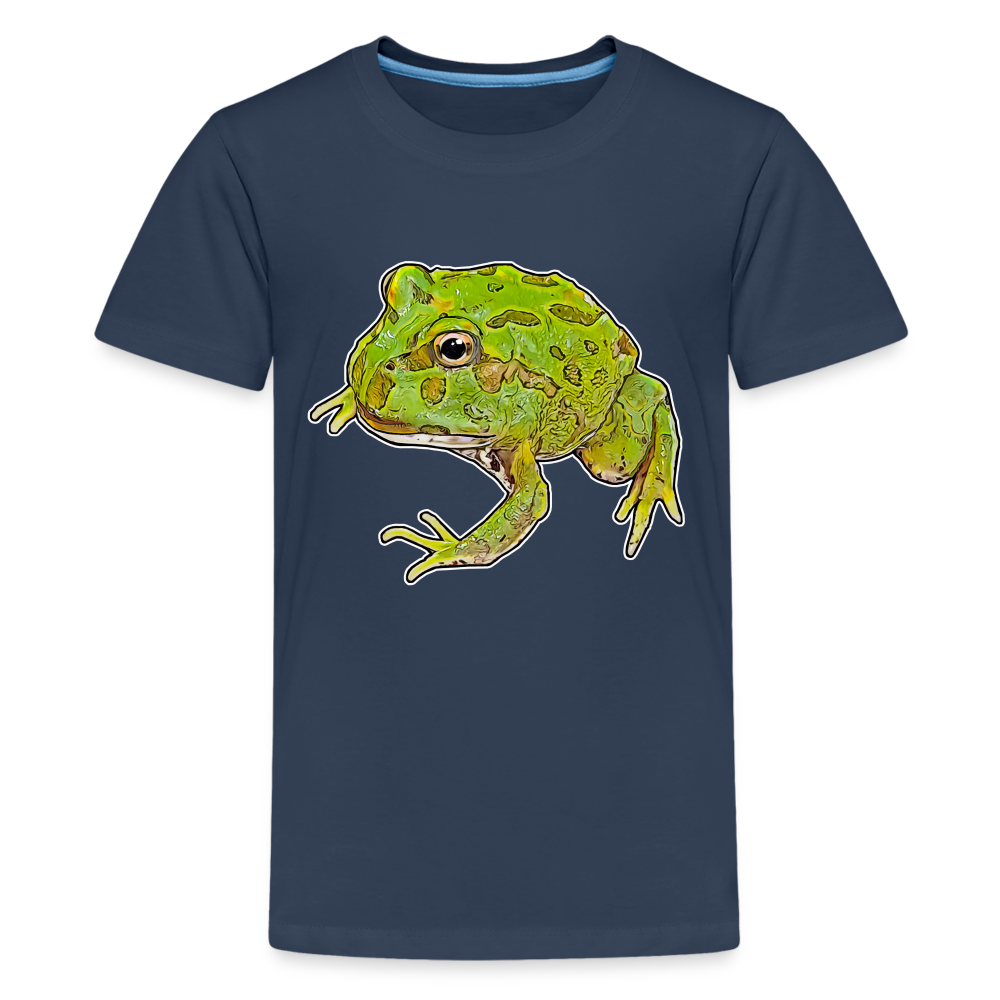 Teenager Basic T-Shirt Ceratophrys cranwelli Peppermint Blue - Navy