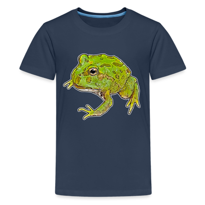 Teenager Basic T-Shirt Ceratophrys cranwelli Peppermint Blue - Navy