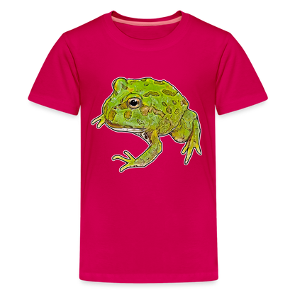 Teenager Basic T-Shirt Ceratophrys cranwelli Peppermint Blue - dunkles Pink