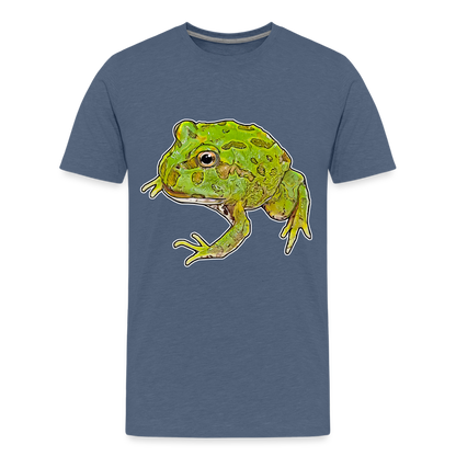 Teenager Basic T-Shirt Ceratophrys cranwelli Peppermint Blue - Blau meliert