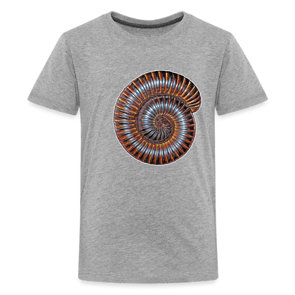 Teenager Basic T-Shirt Archispirostreptus gigas - Grau meliert