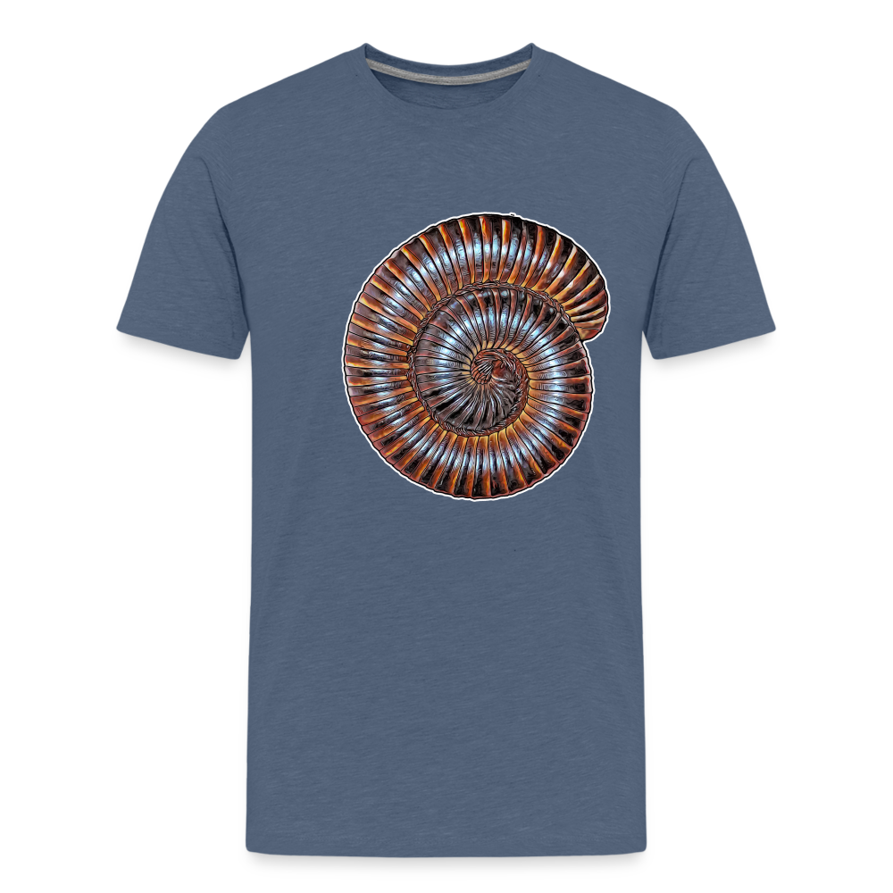 Teenager Basic T-Shirt Archispirostreptus gigas - Blau meliert