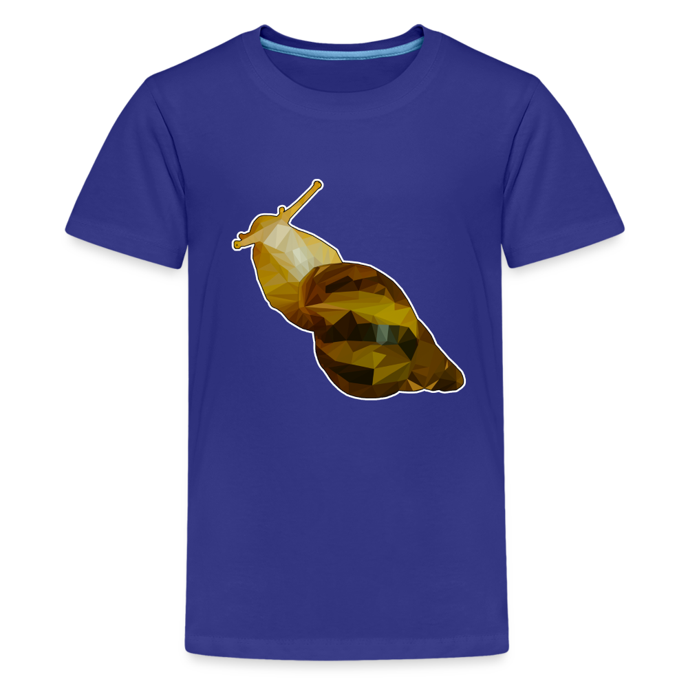 Teenager Basic T-Shirt Achatina reticulata Low Poly - Königsblau