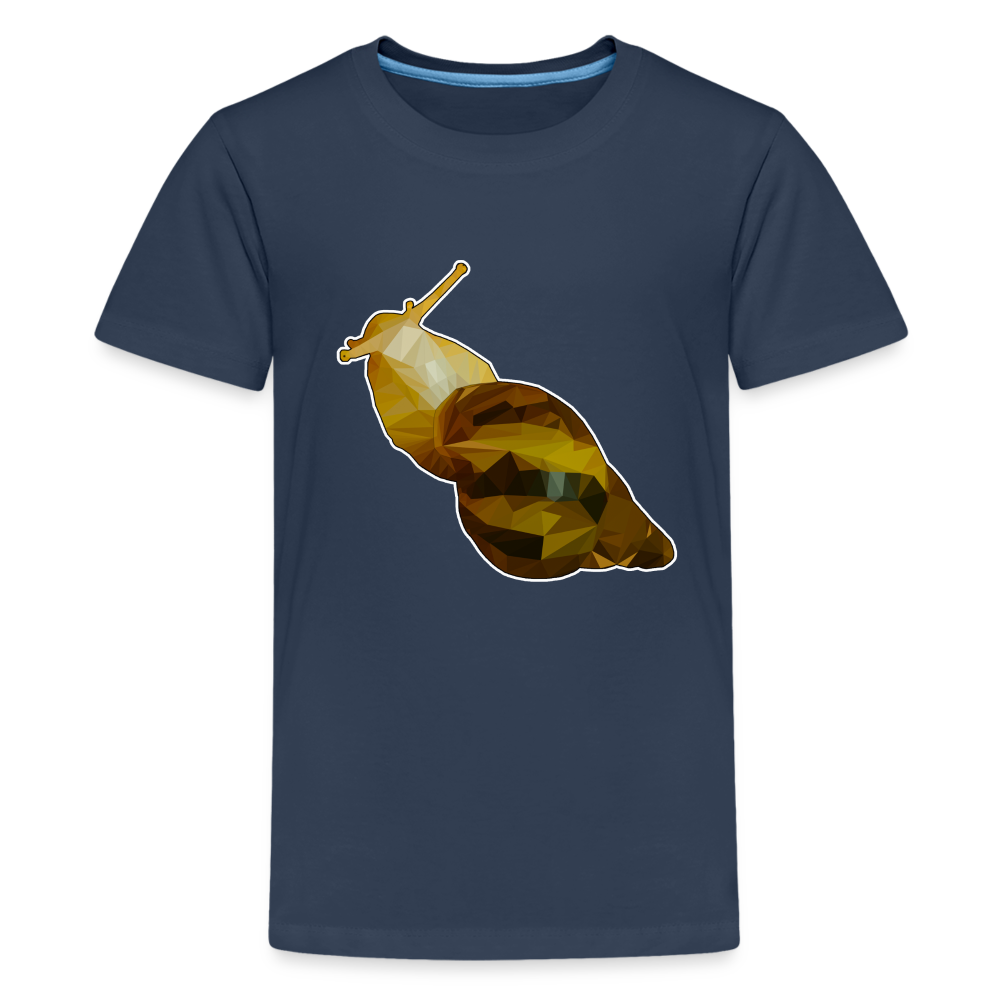 Teenager Basic T-Shirt Achatina reticulata Low Poly - Navy