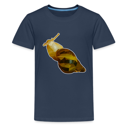 Teenager Basic T-Shirt Achatina reticulata Low Poly - Navy