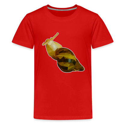 Teenager Basic T-Shirt Achatina reticulata Low Poly - Rot