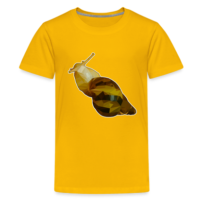 Teenager Basic T-Shirt Achatina reticulata Low Poly - Sonnengelb