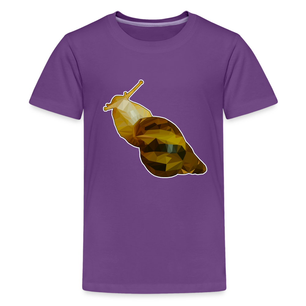 Teenager Basic T-Shirt Achatina reticulata Low Poly - Lila