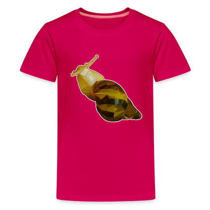 Teenager Basic T-Shirt Achatina reticulata Low Poly - dunkles Pink
