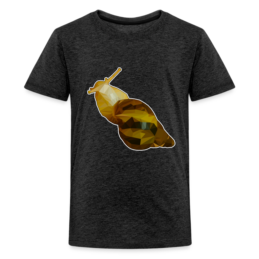 Teenager Basic T-Shirt Achatina reticulata Low Poly - Anthrazit