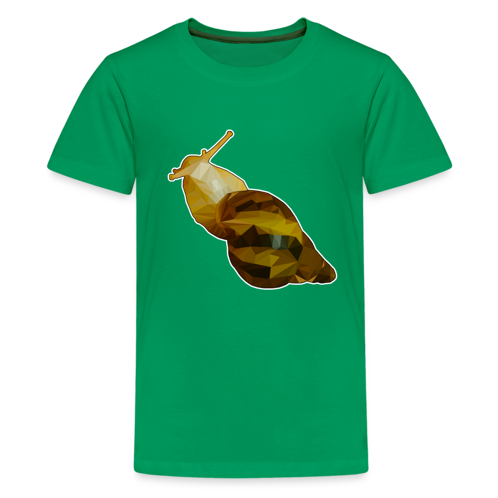 Teenager Basic T-Shirt Achatina reticulata Low Poly - Kelly Green