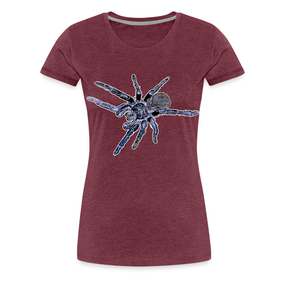 Frauen Basic T-Shirt Pterinopelma sazimai - Bordeauxrot meliert