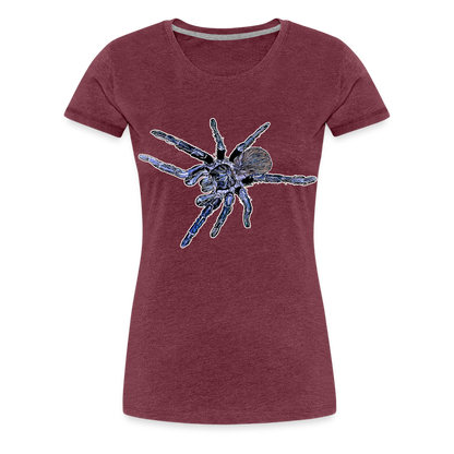 Frauen Basic T-Shirt Pterinopelma sazimai - Bordeauxrot meliert
