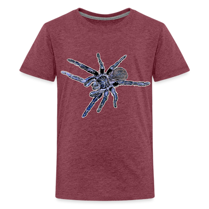 Teenager Basic T-Shirt - Bordeauxrot meliert