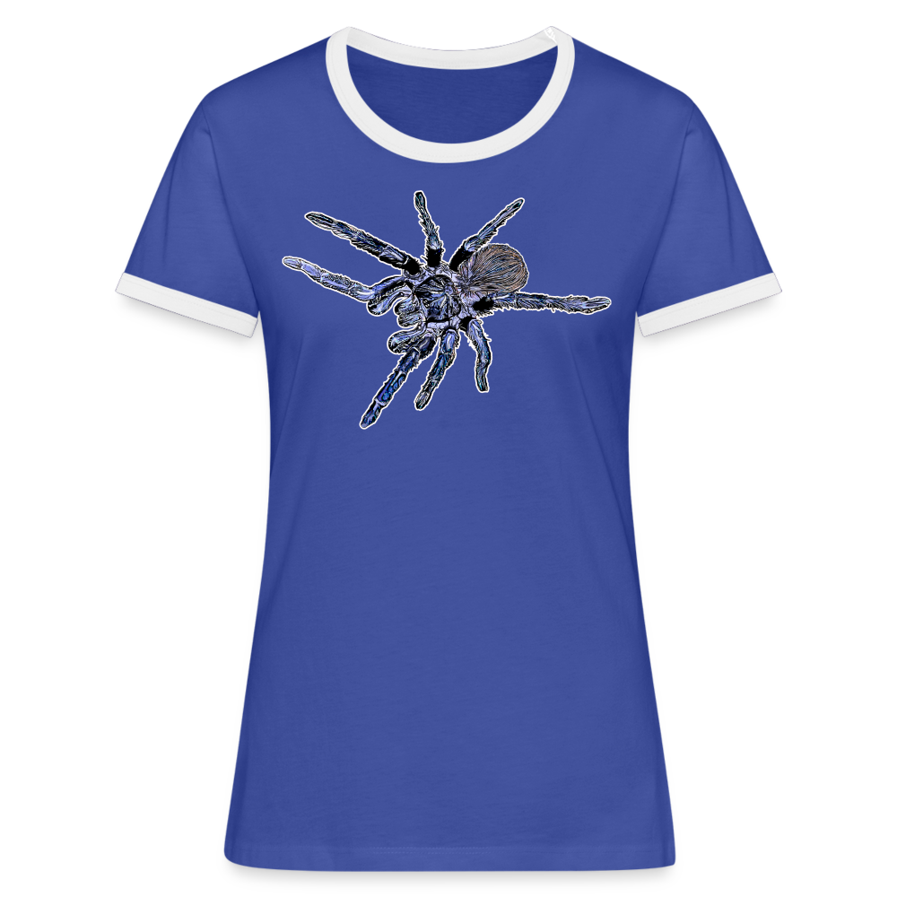 Frauen Kontrast-T-Shirt Pterinopelma sazimai - Blau/Weiß