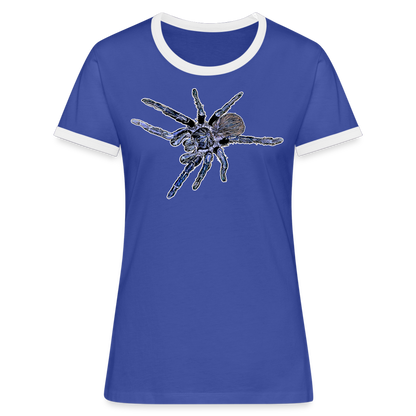 Frauen Kontrast-T-Shirt Pterinopelma sazimai - Blau/Weiß